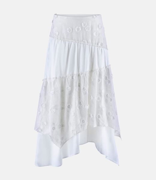 Asymmetrical midi skirt