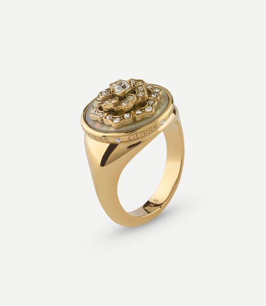 MOP PEONY SIGNET RING