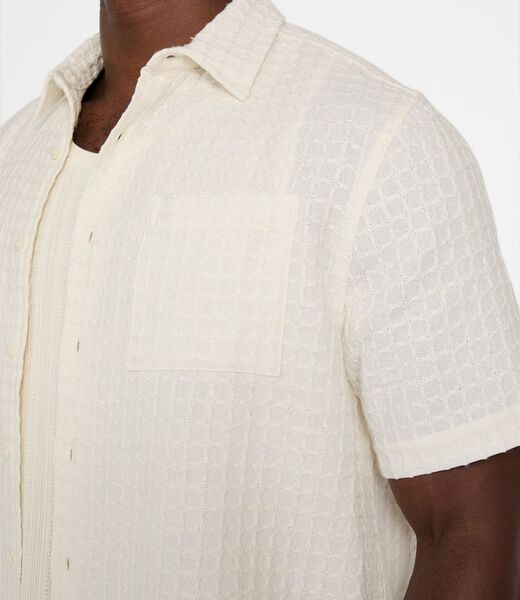Checked texture shirt