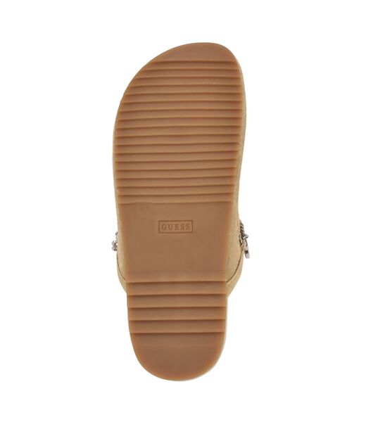 Gavyn suede slip on mule with charm detailing