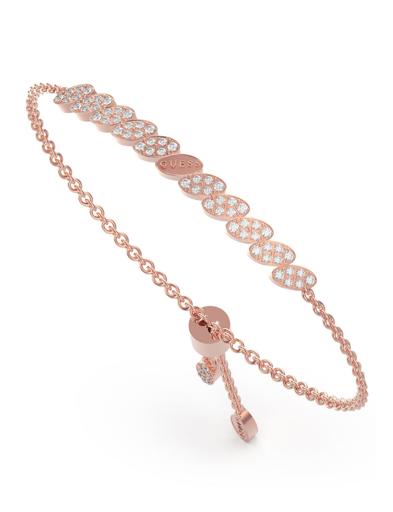 White Cubic Zirconia Leaf Bracelet Rg