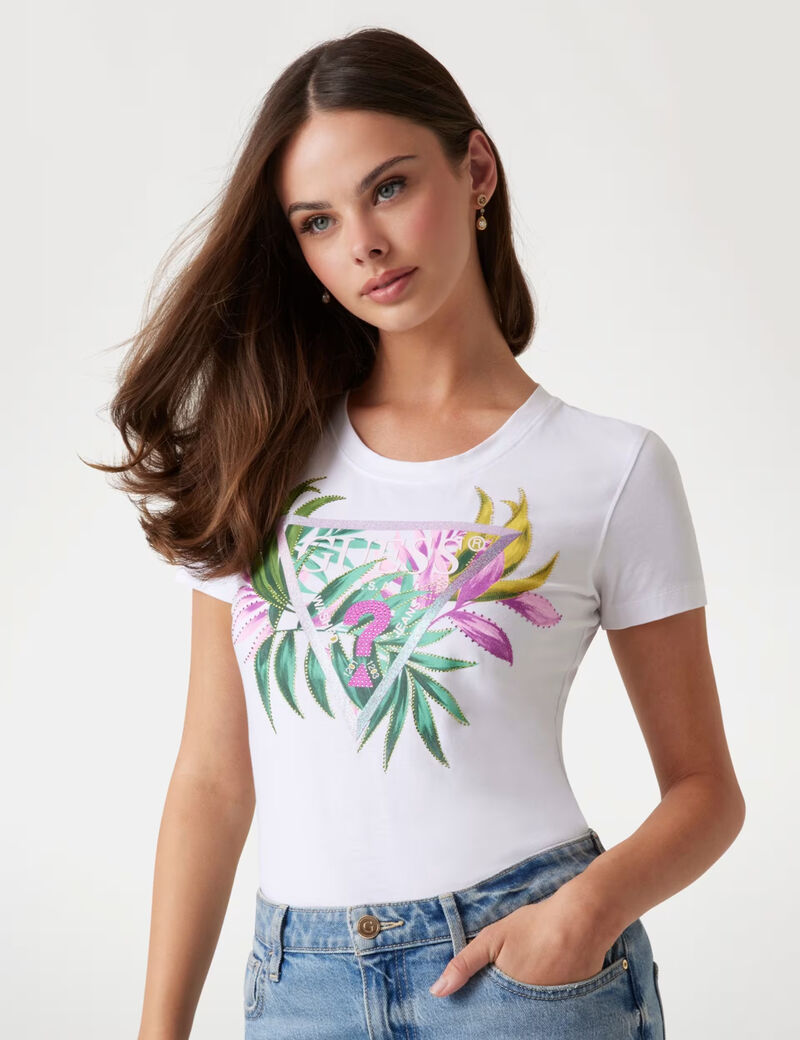 Slim-fit triangle logo T-shirt