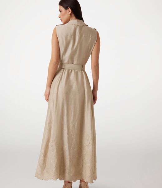Marciano linen-blend long dress