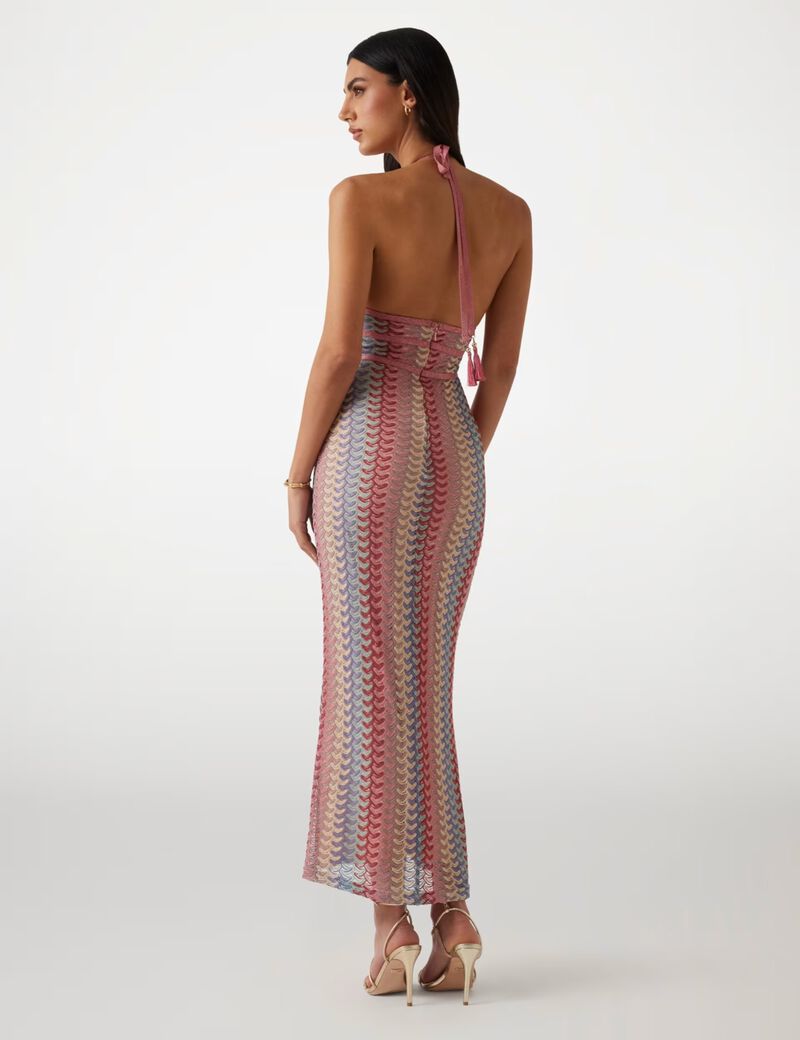 Knit bodycon long dress