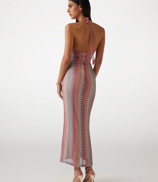 فستان طويل محبوك