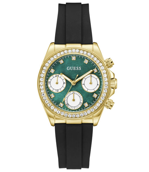 Ladies Black/Gunmetal Round Analog Watch