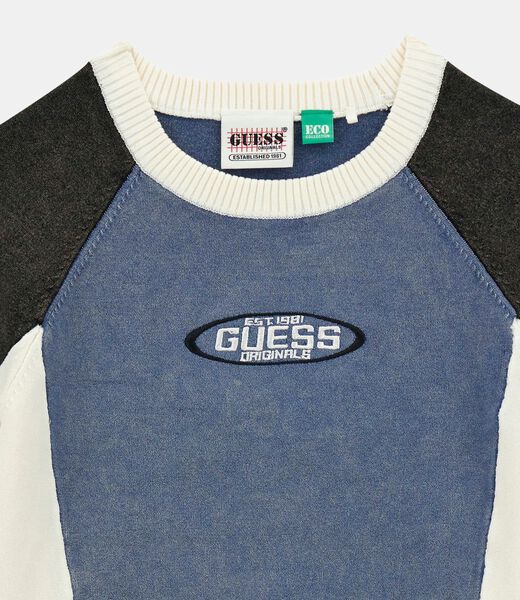Cropped logo sweater