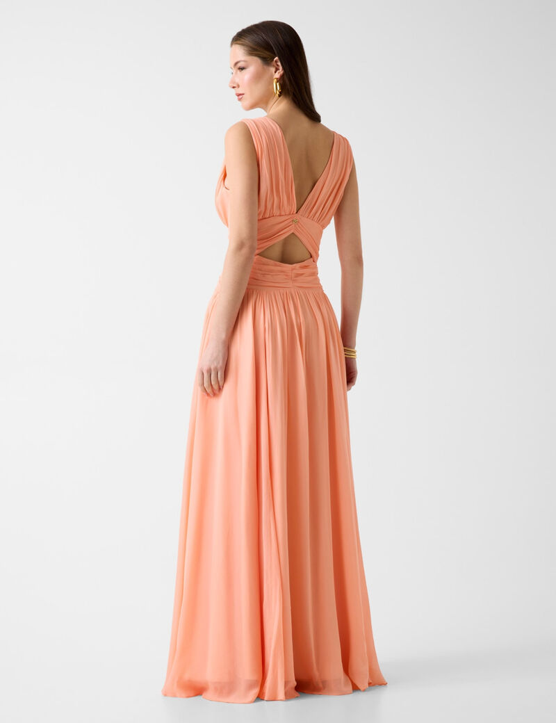 ADELA V NECK LONG DRESS