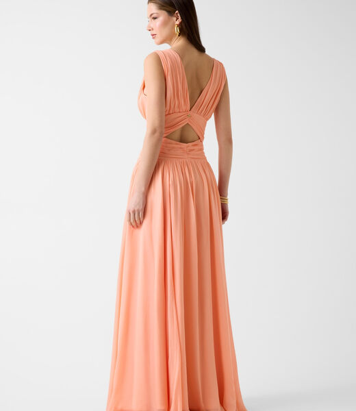 ADELA V NECK LONG DRESS