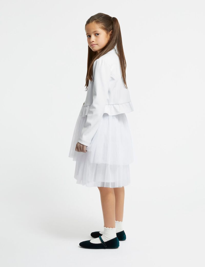 4G rhinestones logo dress