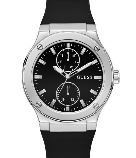 Black Quartz Analog Silicone Watch
