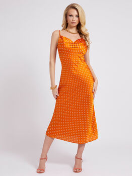 Dots Print Slip Dress