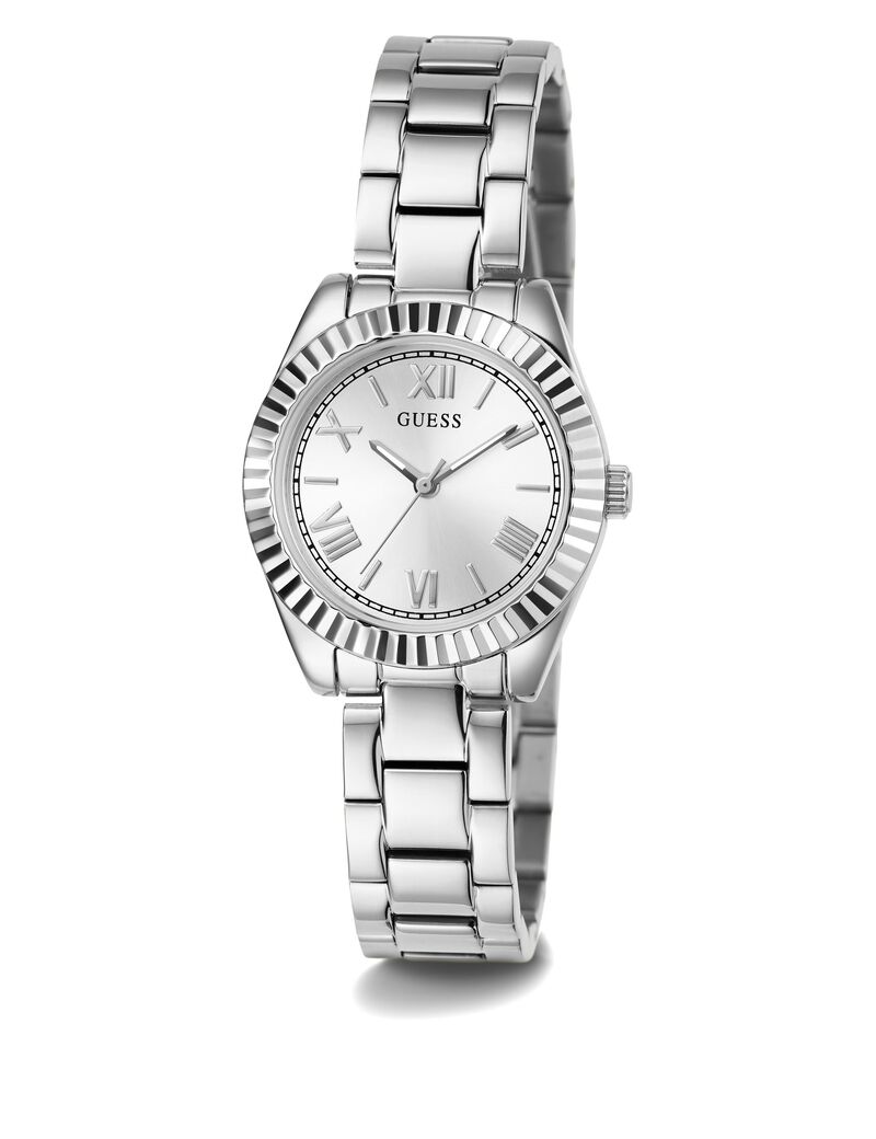 Stainless steel analogue watch