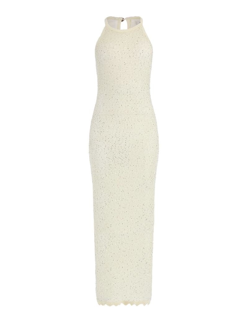 Shop GUESS Mesh stitch lana dress, White | GUESS KSA