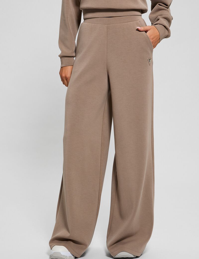 Mid rise wide leg pant