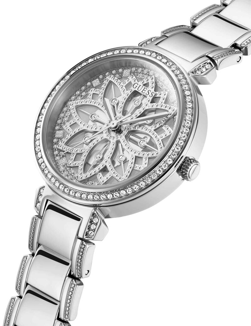 Silver-Tone Cut-Through Watch