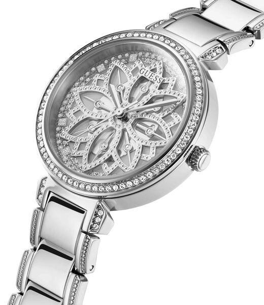 Silver-Tone Cut-Through Watch