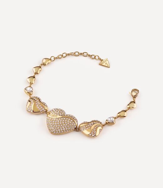 Multi Crystal Hearts Bracelet