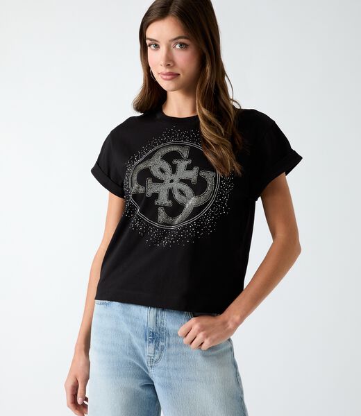 Rhinestones logo t-shirt