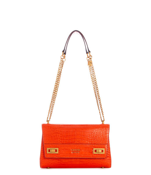 Katey Croc Shoulder Bag