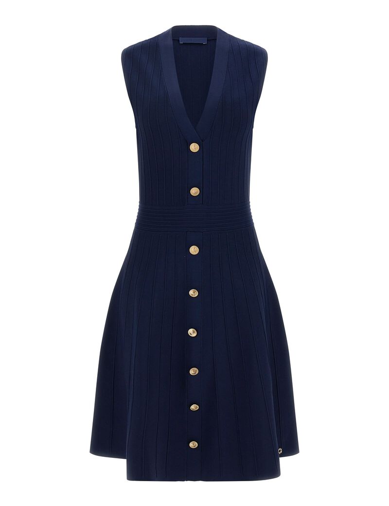 V neck sweater dress