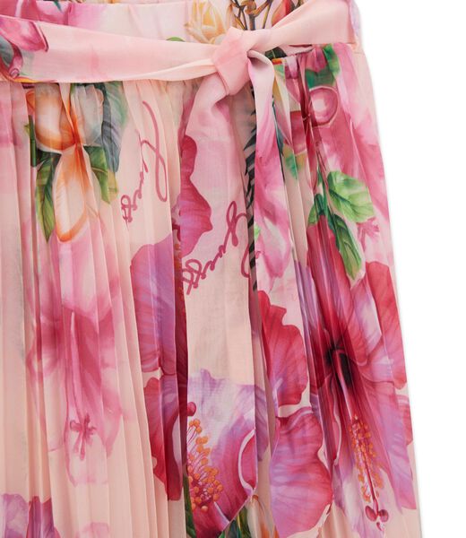 Chiffon pleated wrap skirt