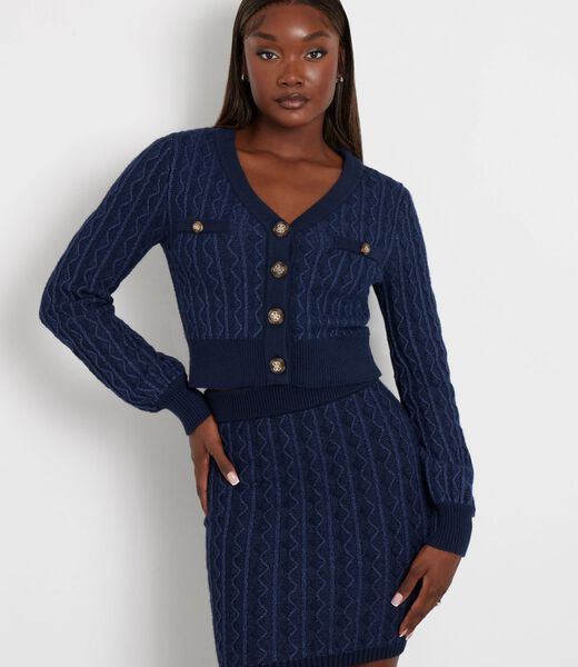 Cable knit cardigan