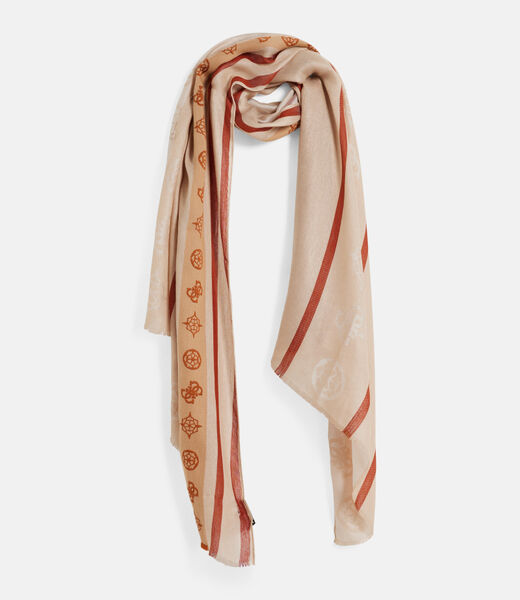4G peony logo scarf