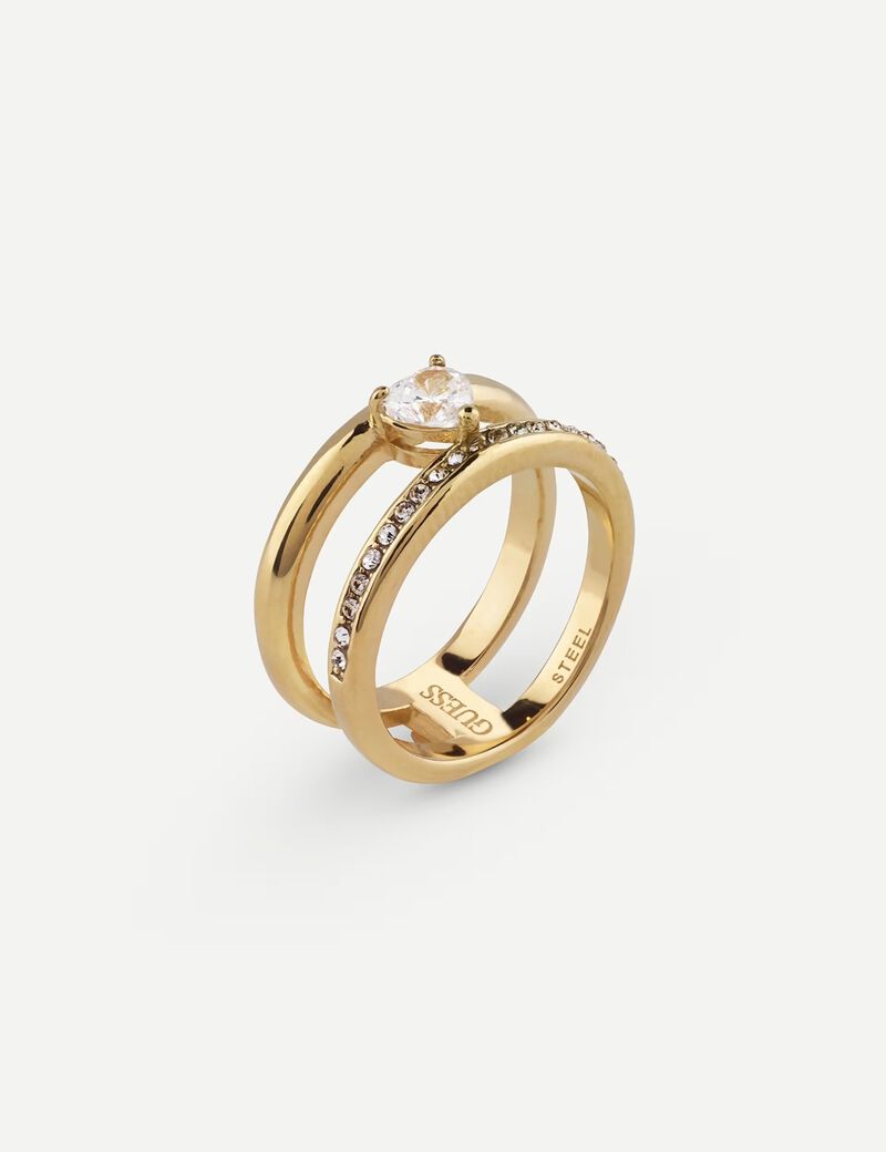 Heart Crystal Double Ring