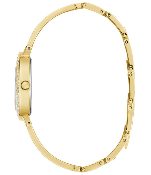 Ladies Yellow Gold Tone Round Analog Watch