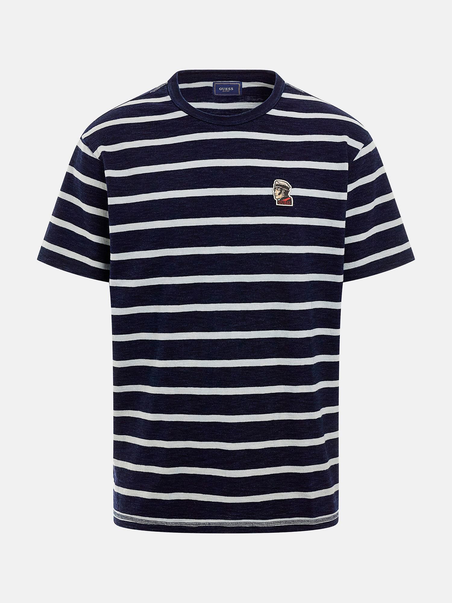 Black and blue outlet striped guess shirt