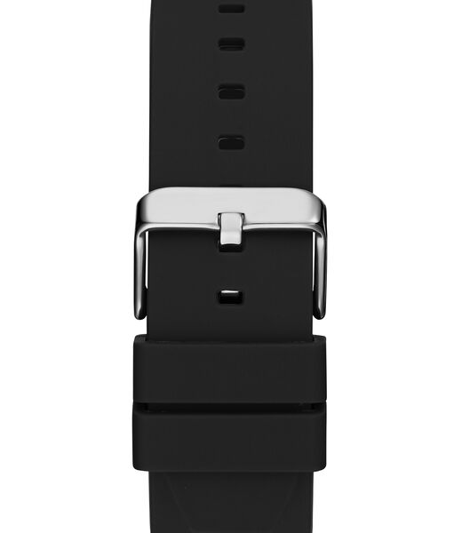 Black Quartz Analog Silicone Watch