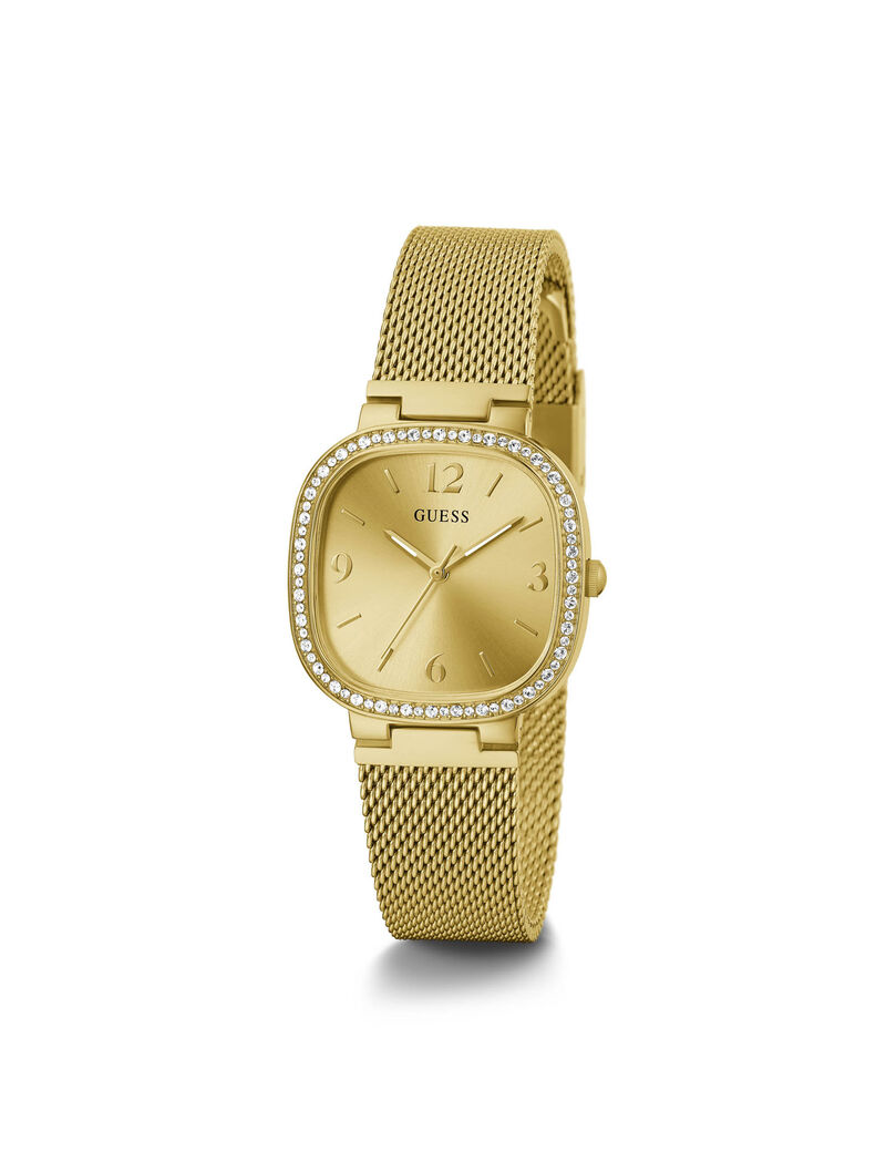Gold Square Mesh Watch