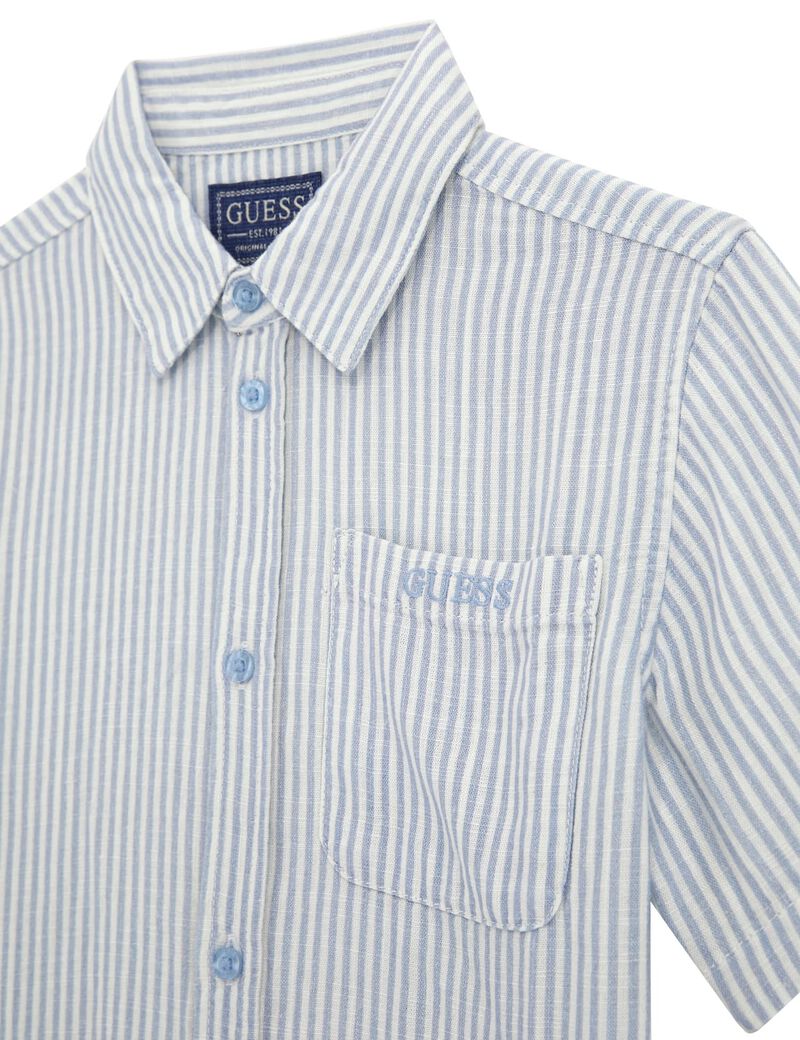 All over print linen shirt