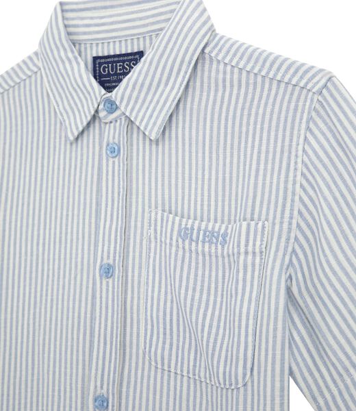 All over print linen shirt