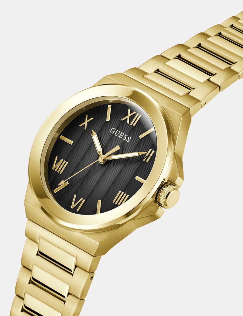 Mens Gold Tone Analog Watch