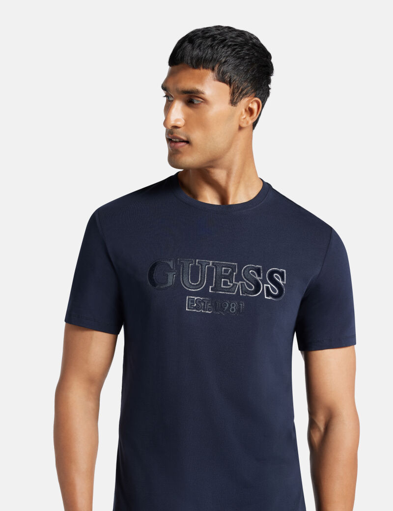 Flocked logo T-shirt