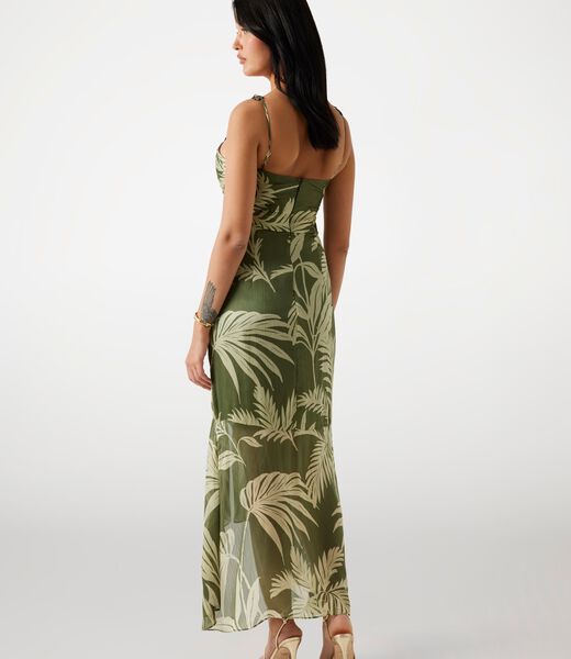 Printed chiffon maxi dress