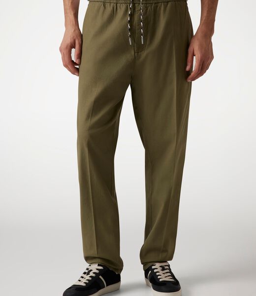 Stretch linen blend chinos