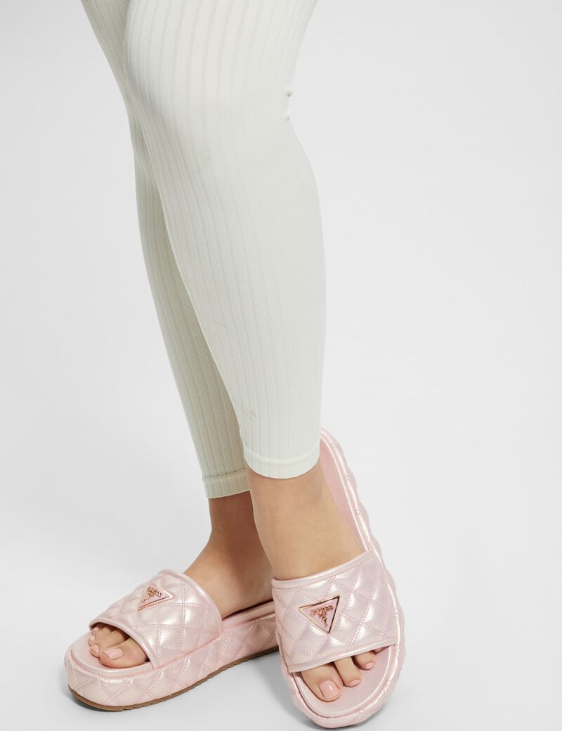 Longo Quilted Flatform Slides