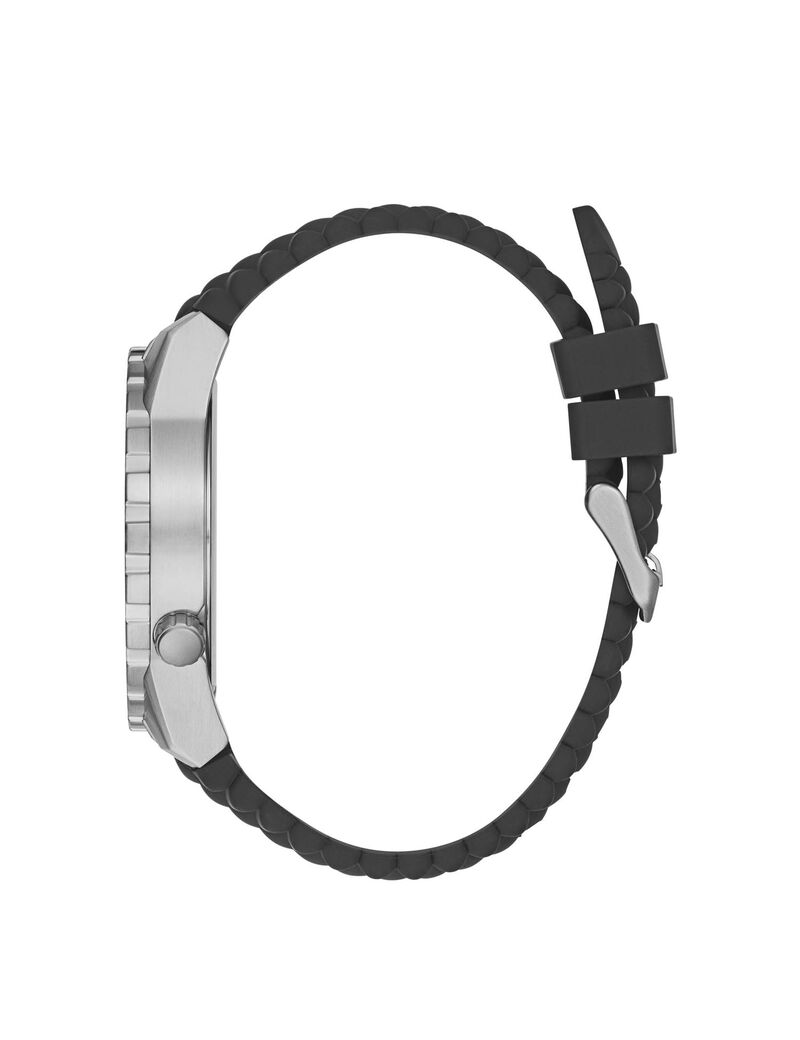 Silver And Black Multifunction Watch