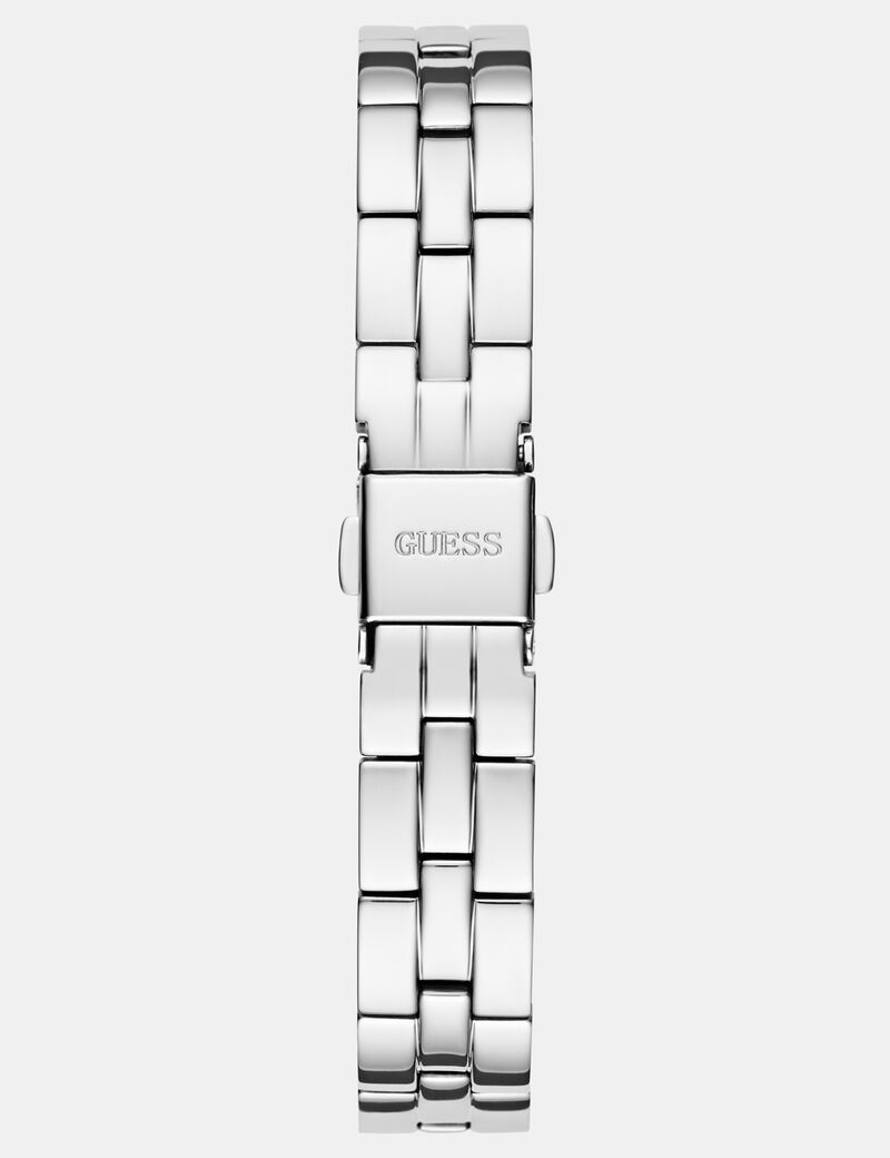 guess ladies silver tone analog watch