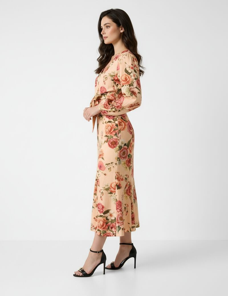 Ryan linen midi skirt