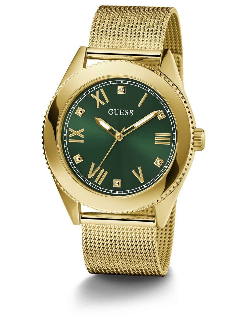 Gold-tone Mesh Analog Watch