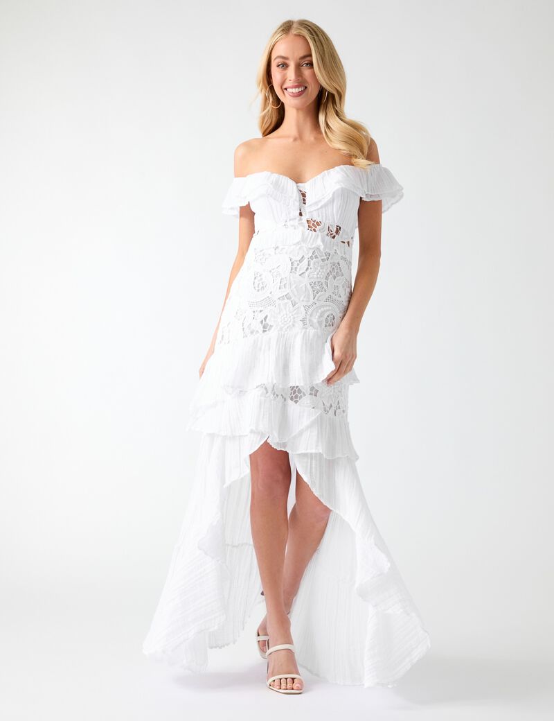 Off shoulder lace dress
