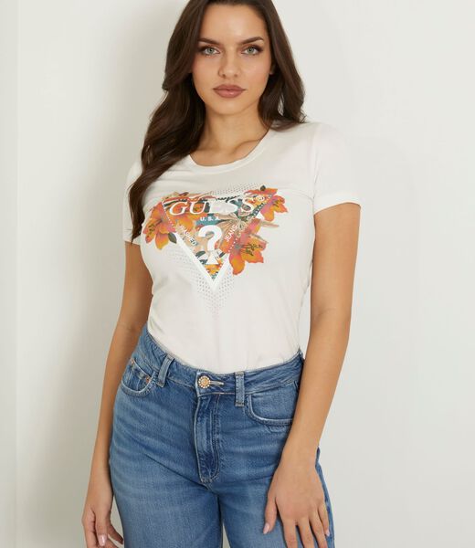 Flower logo stretch t-shirt