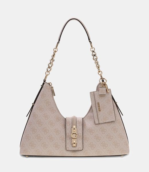 guess yvonne logo hobo bag