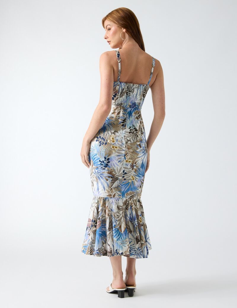 guess linen blend dress