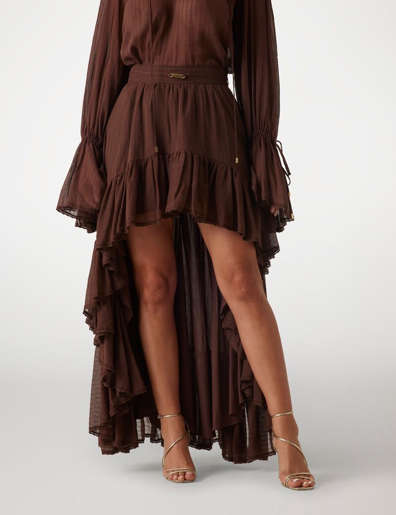 Marciano flounced long skirt