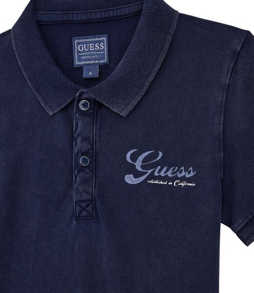 Indigo piquet polo